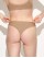 Női bordázott, csipkés brazil tanga - NUDE