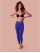 Női magas derekú leggings - Királykék