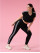 Női crop top oldalcsíkos - FEKETE 